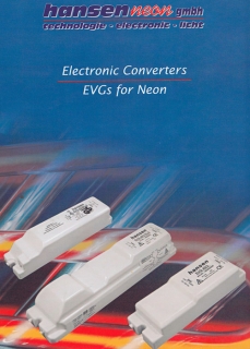 HANSEN Elektroniczne zasilacze EVG HANSEN -katalog / Neon-Converters EVG HANSEN catalogue