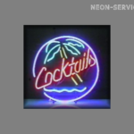 Logo Cocktails neon szklany