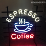 Logo Espresso neon szklany