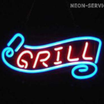 Logo Grill neon szklany