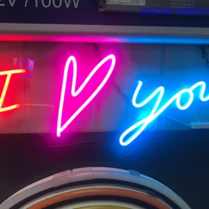 Logo I ♥ you  LED neon