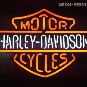 Logo Harley-Davidson neon szklany