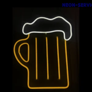 Logo Kufel z pianką LED neon