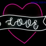 Logo LOVE białe LED neon